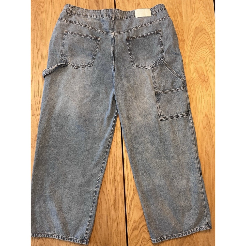 boohooMAN Womens Carpenter Jeans 42 button fly  Plus Super Cute! - Picture 4 of 12
